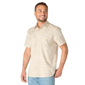 Camisas de cuadros de manguitos cortos de corte holgado Montana Bozeman para hombre