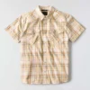 Camisas de cuadros de manguitos cortos de corte holgado Montana Bozeman para hombre