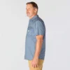 Camisas de cuadros de manguitos cortos de corte holgado Montana Bozeman para hombre