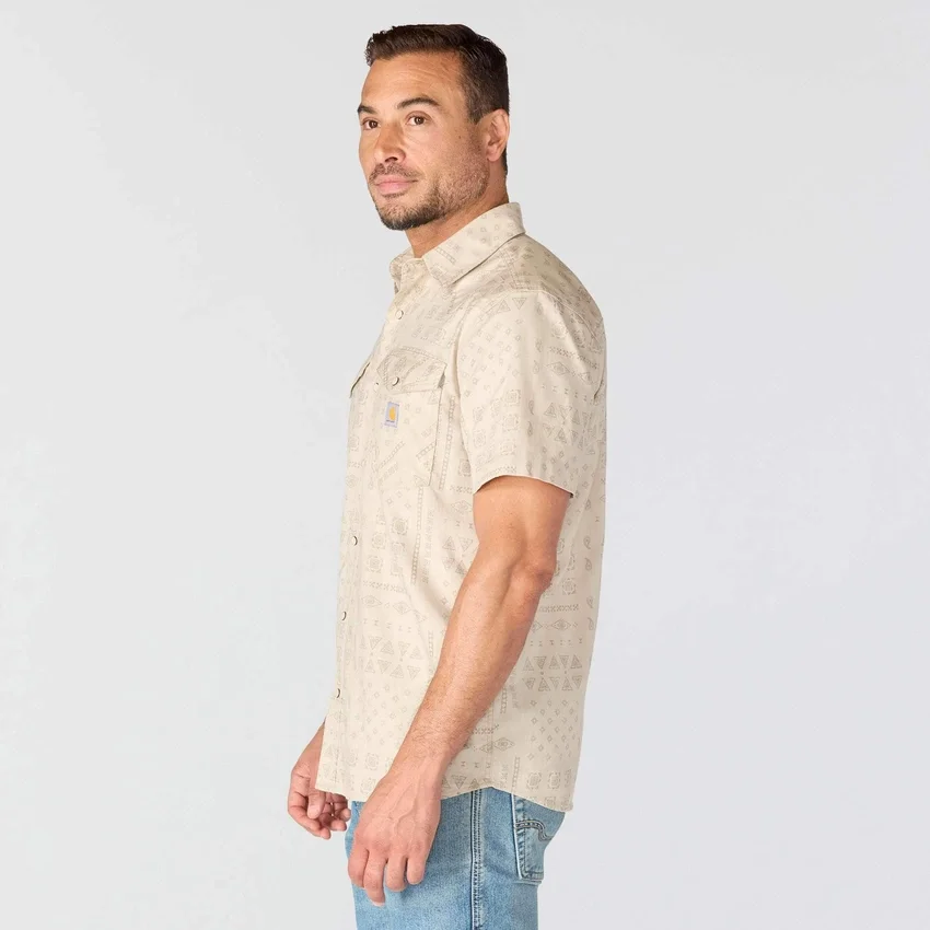 Camisas de cuadros de manguitos cortos de corte holgado Montana Bozeman para hombre