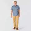 Camisas de cuadros de manguitos cortos de corte holgado Montana Bozeman para hombre