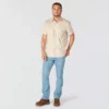 Camisas de cuadros de manguitos cortos de corte holgado Montana Bozeman para hombre