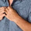 Camisas de cuadros de manguitos cortos de corte holgado Montana Bozeman para hombre