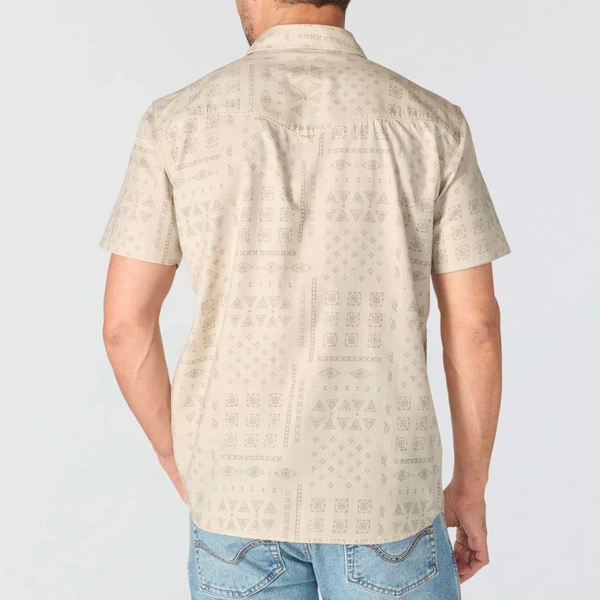 Camisas de cuadros de manguitos cortos de corte holgado Montana Bozeman para hombre