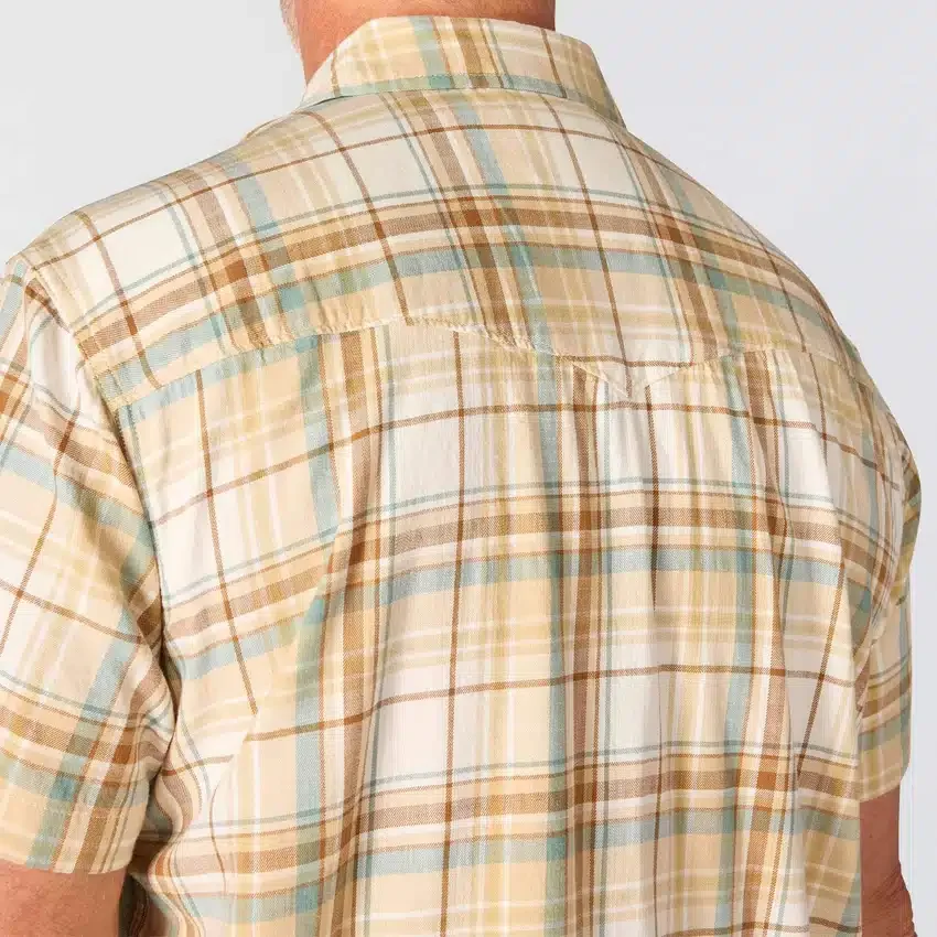 Camisas de cuadros de manguitos cortos de corte holgado Montana Bozeman para hombre