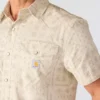 Camisas de cuadros de manguitos cortos de corte holgado Montana Bozeman para hombre