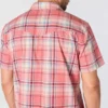 Camisas de cuadros de manguitos cortos de corte holgado Montana Bozeman para hombre