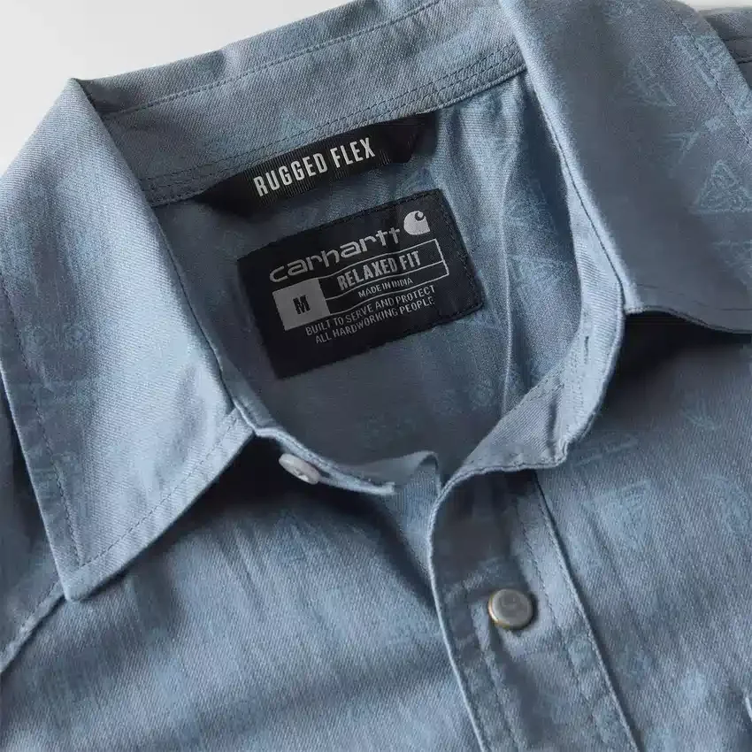 Camisas de cuadros de manguitos cortos de corte holgado Montana Bozeman para hombre