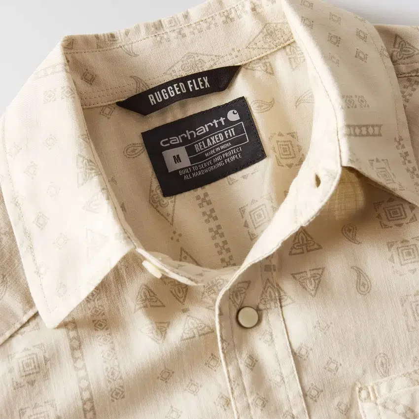 Camisas de cuadros de manguitos cortos de corte holgado Montana Bozeman para hombre
