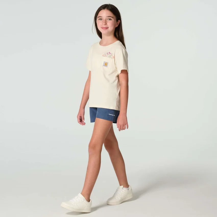 Camisas de manga corta con bolsillo tipo «Garden» para niña (niños pequeños/niños/jóvenes)