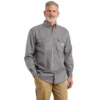 Camisas de manga larga de sarga de corte holgado para hombre