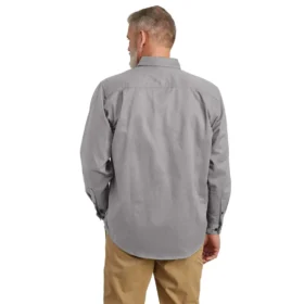 Camisas de manga larga de sarga de corte holgado para hombre