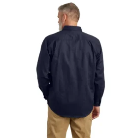 Camisas de manga larga de sarga de corte holgado para hombre