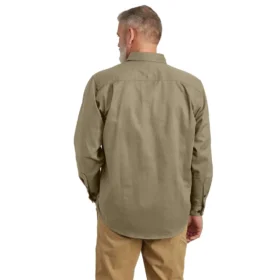 Camisas de manga larga de sarga de corte holgado para hombre