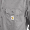 Camisas de manga larga de sarga de corte holgado para hombre