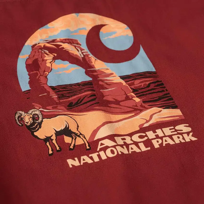 Camisas de manga larga para hombre de tejido grueso con diseño del Parque Nacional Arches