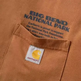 Camisas de manga larga para hombre de tejido grueso con diseño del Parque Nacional de Big Bend