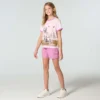 Camisas de manguitos con cuello redondo y estampado de perritos para niñas (niñas pequeñas/niños pequeños)