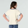 Camisas de manguitos con estampado floral «C» y cuello ribeteado para niña (niños pequeños/niños/jóvenes)