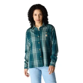 Camisas de mujer de la serie Tencel™ Fiber, de corte holgado y tejido de sarga a cuadros