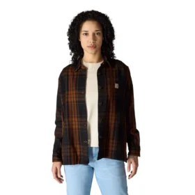 Camisas de mujer de la serie Tencel™ Fiber, de corte holgado y tejido de sarga a cuadros