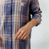 Camisas de mujer de la serie Tencel™ Fiber, de corte holgado y tejido de sarga a cuadros
