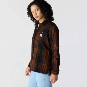 Camisas de mujer de la serie Tencel™ Fiber, de corte holgado y tejido de sarga a cuadros