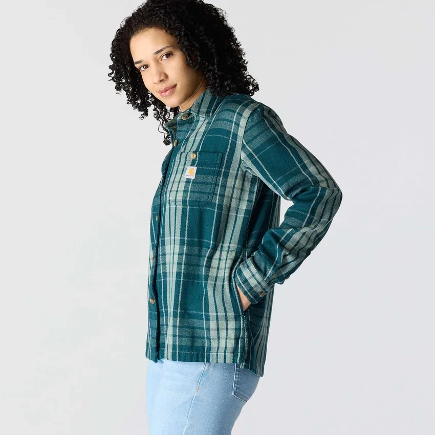 Camisas de mujer de la serie Tencel™ Fiber, de corte holgado y tejido de sarga a cuadros