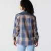 Camisas de mujer de la serie Tencel™ Fiber, de corte holgado y tejido de sarga a cuadros