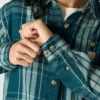 Camisas de mujer de la serie Tencel™ Fiber, de corte holgado y tejido de sarga a cuadros