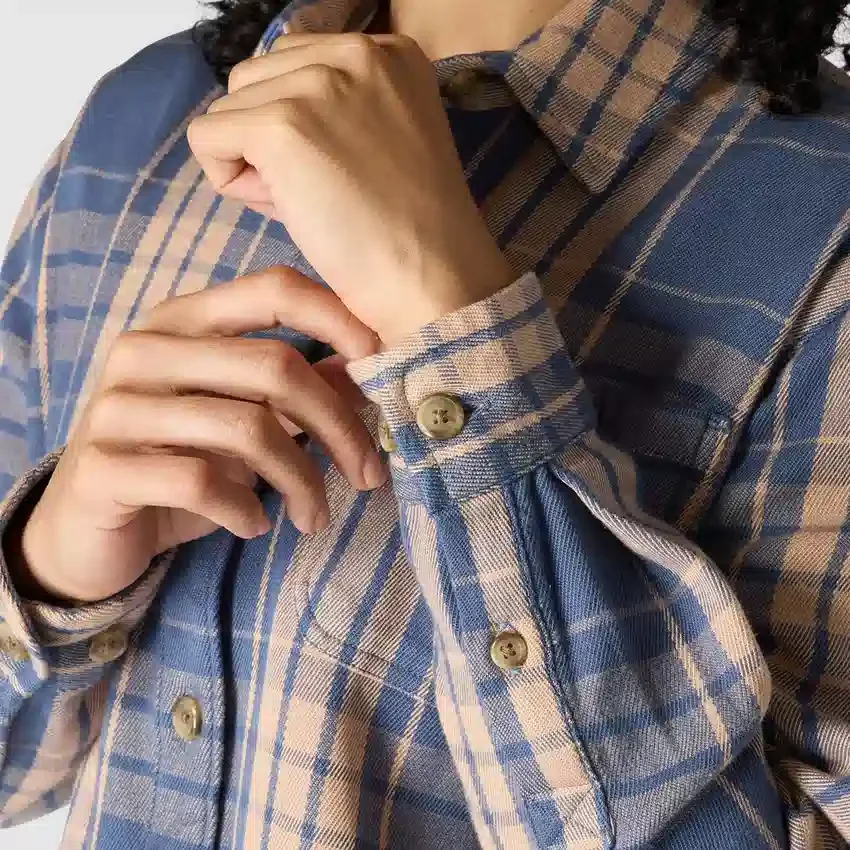 Camisas de mujer de la serie Tencel™ Fiber, de corte holgado y tejido de sarga a cuadros