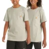 Camisas infantiles de manguitos cortos con bolsillo (niños pequeños/niños/jóvenes)