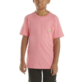 Camisas infantiles de manguitos cortos con bolsillo (niños pequeños/niños/jóvenes)
