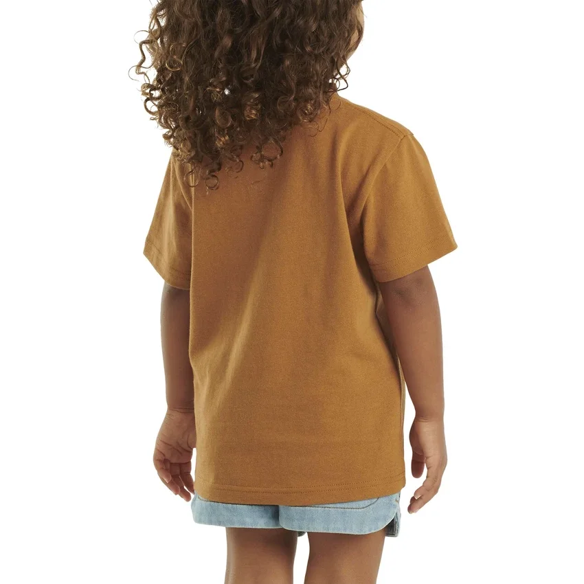 Camisas infantiles de manguitos cortos con bolsillo (niños pequeños/niños/jóvenes)