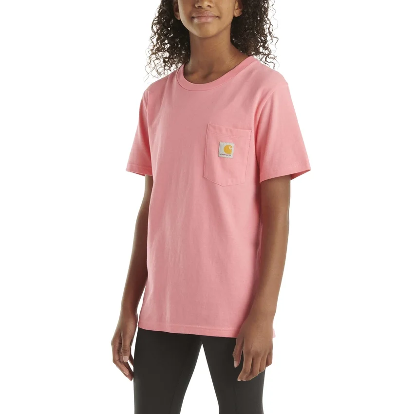 Camisas infantiles de manguitos cortos con bolsillo (niños pequeños/niños/jóvenes)