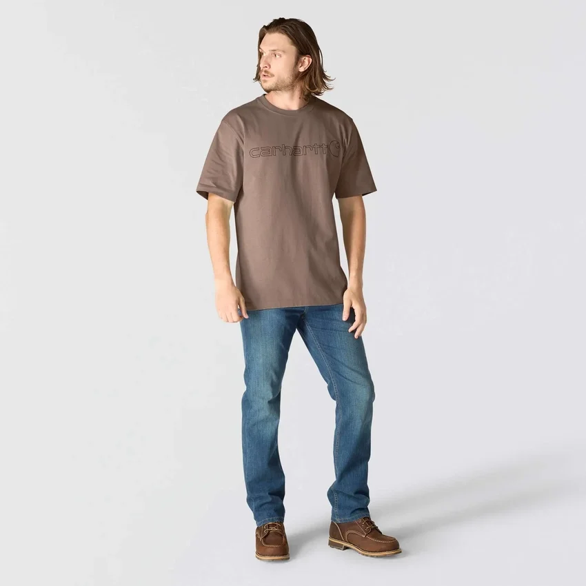 Camiseta de hombre Dearborn de corte holgado y tejido grueso con logotipo
