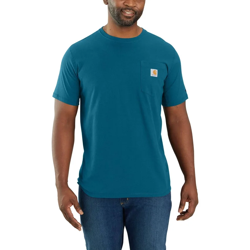 Camiseta de hombre Force de corte holgado con bolsillos y tecnología de absorción de la humedad