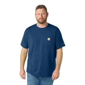 Camiseta de hombre Force de corte holgado con bolsillos y tecnología de absorción de la humedad