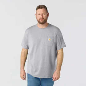 Camiseta de hombre Force de corte holgado con bolsillos y tecnología de absorción de la humedad