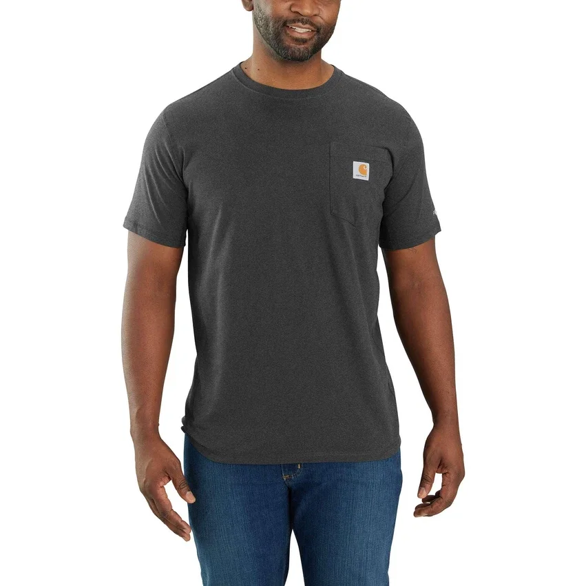 Camiseta de hombre Force de corte holgado con bolsillos y tecnología de absorción de la humedad