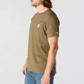 Camiseta de hombre Force de corte holgado con bolsillos y tecnología de absorción de la humedad