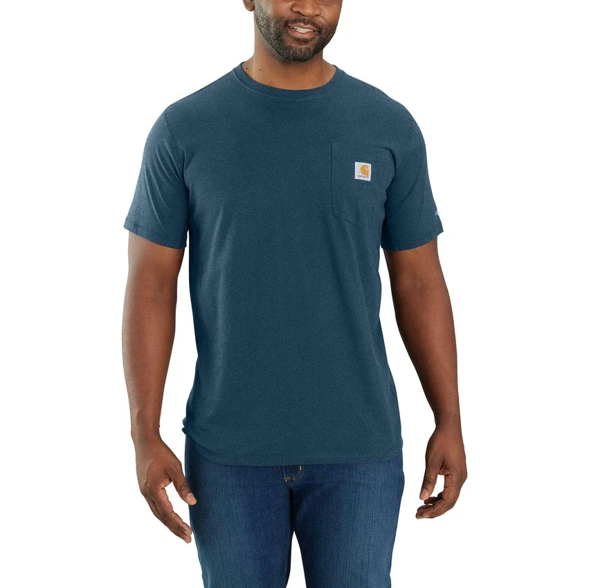 Camiseta de hombre Force de corte holgado con bolsillos y tecnología de absorción de la humedad