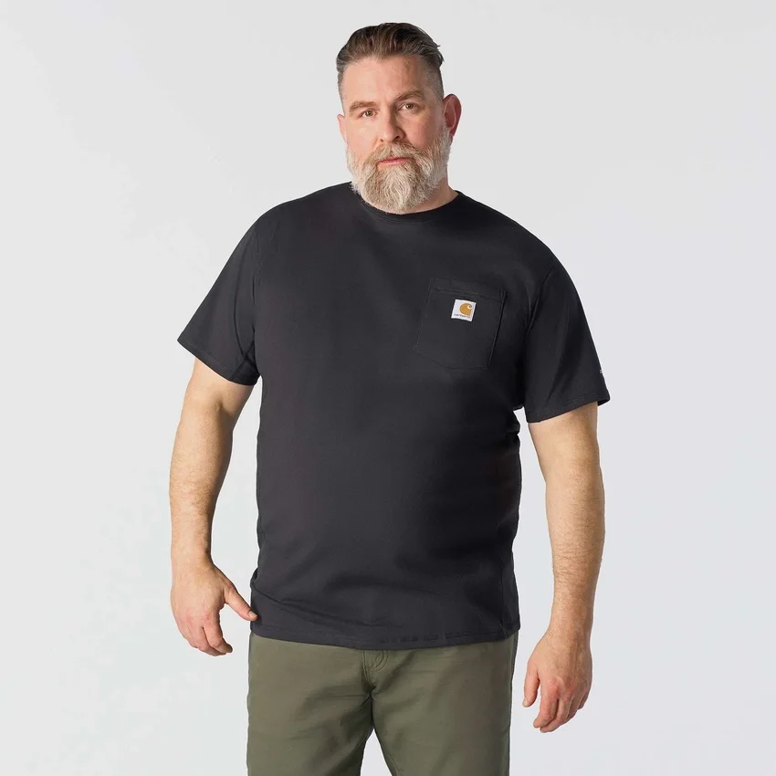 Camiseta de hombre Force de corte holgado con bolsillos y tecnología de absorción de la humedad