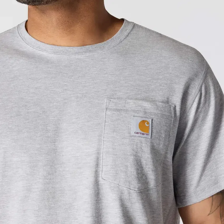 Camiseta de hombre Force de corte holgado con bolsillos y tecnología de absorción de la humedad