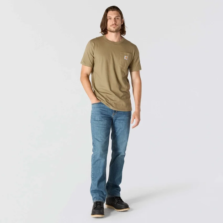 Camiseta de hombre Force de corte holgado con bolsillos y tecnología de absorción de la humedad