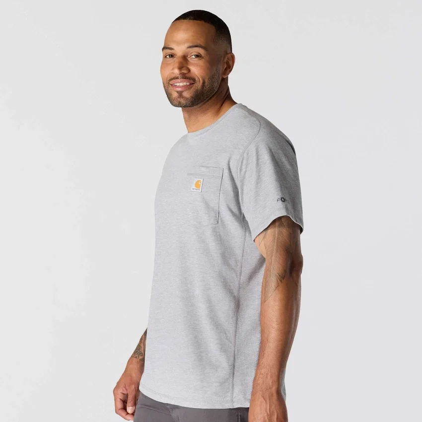 Camiseta de hombre Force de corte holgado con bolsillos y tecnología de absorción de la humedad