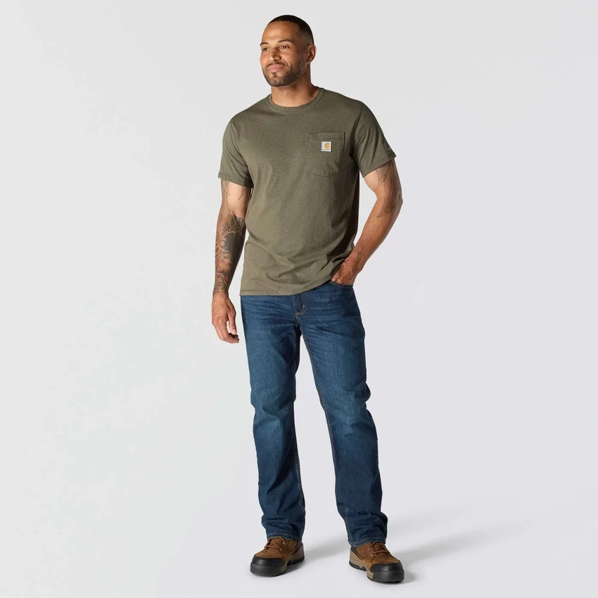 Camiseta de hombre Force de corte holgado con bolsillos y tecnología de absorción de la humedad