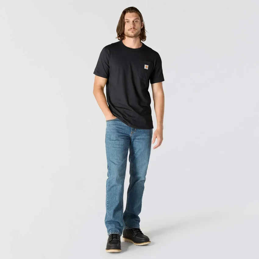 Camiseta de hombre Force de corte holgado con bolsillos y tecnología de absorción de la humedad