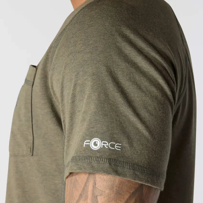 Camiseta de hombre Force de corte holgado con bolsillos y tecnología de absorción de la humedad