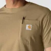 Camiseta de hombre Force de corte holgado con bolsillos y tecnología de absorción de la humedad